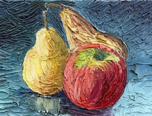 Item 334 – Still Life- Apple and Two Pears