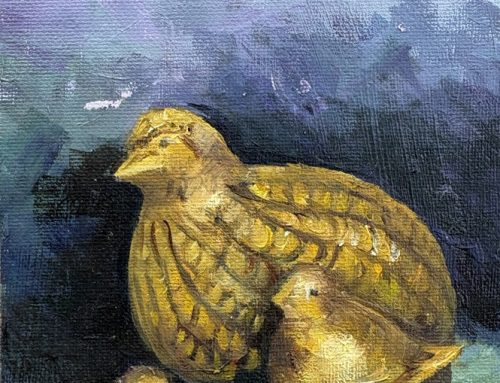 Item 348  Still Life Study VIII – Brass Quail and Two Brass Birds